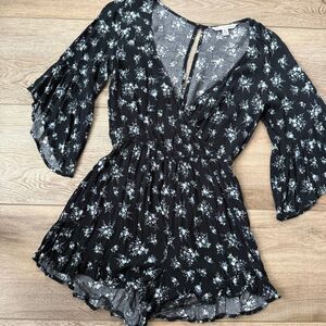 American Eagle Floral Romper